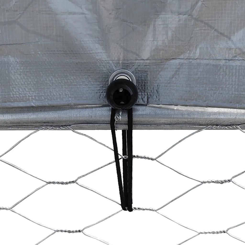 Gabbia per Polli con Tetto e Anta Argento in Acciaio Zincato CFW3328683