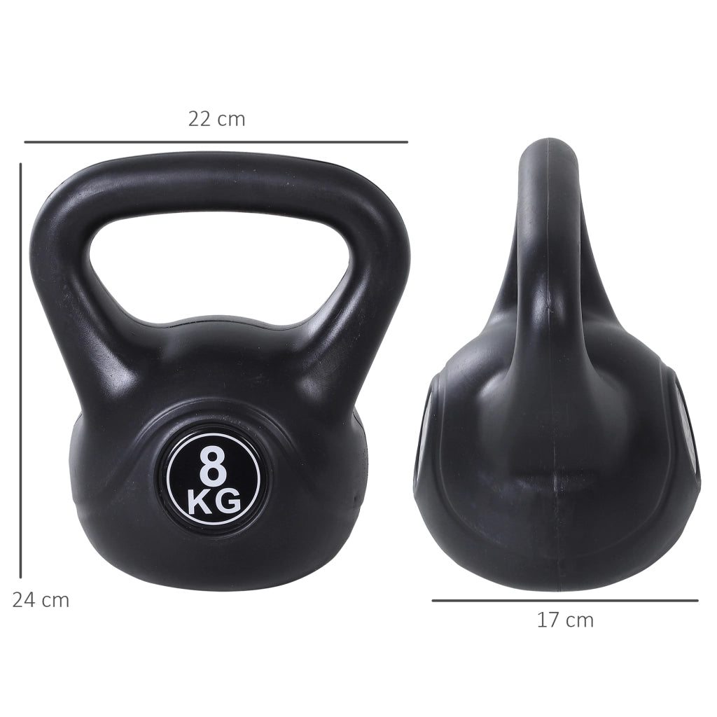 Kettlebell 8 kg ¨C Minimal ¨C Nero 22x17x24 cm