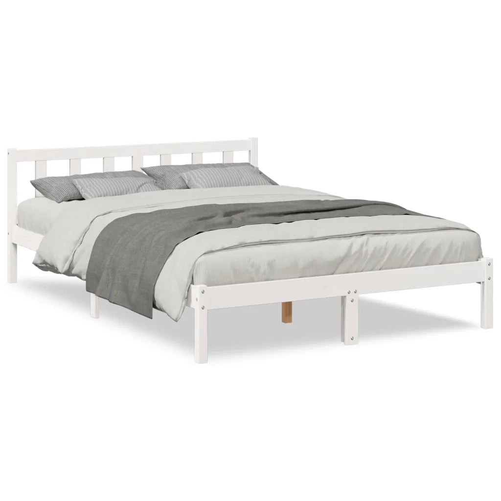 Letto Extra Lungo senza Materasso-Struttura Letto 160x220 cm in Legno di Pino 253940