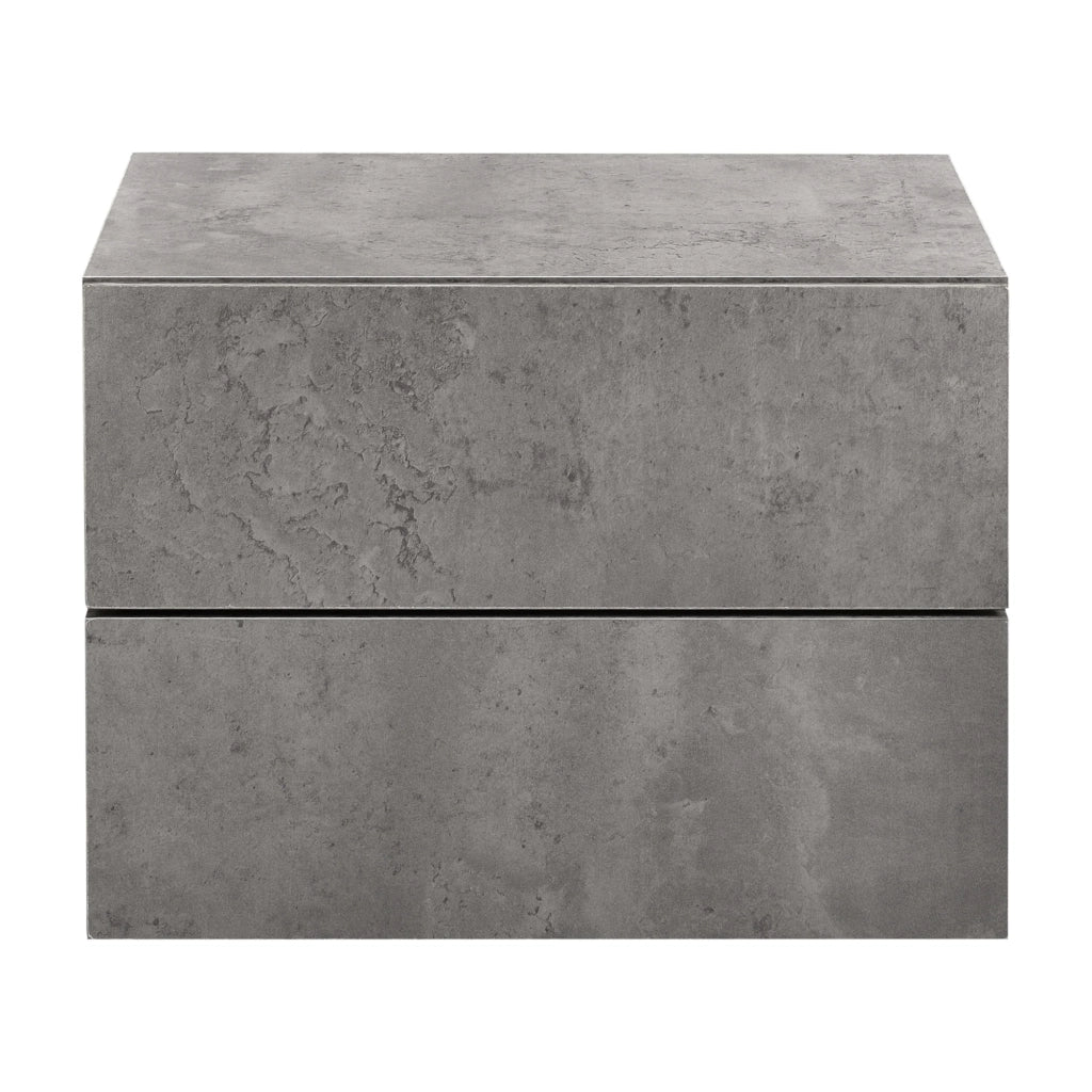 Comodino/comodino/pensile con 2 cassetti effetto cemento grigio 03_0000822