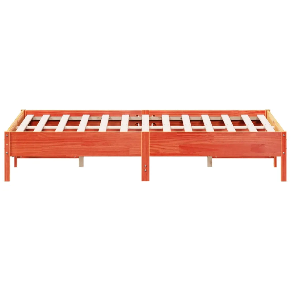 Giroletto senza Materasso-Struttura Letto Marrone Cera 140x200cm Massello Pino 154077