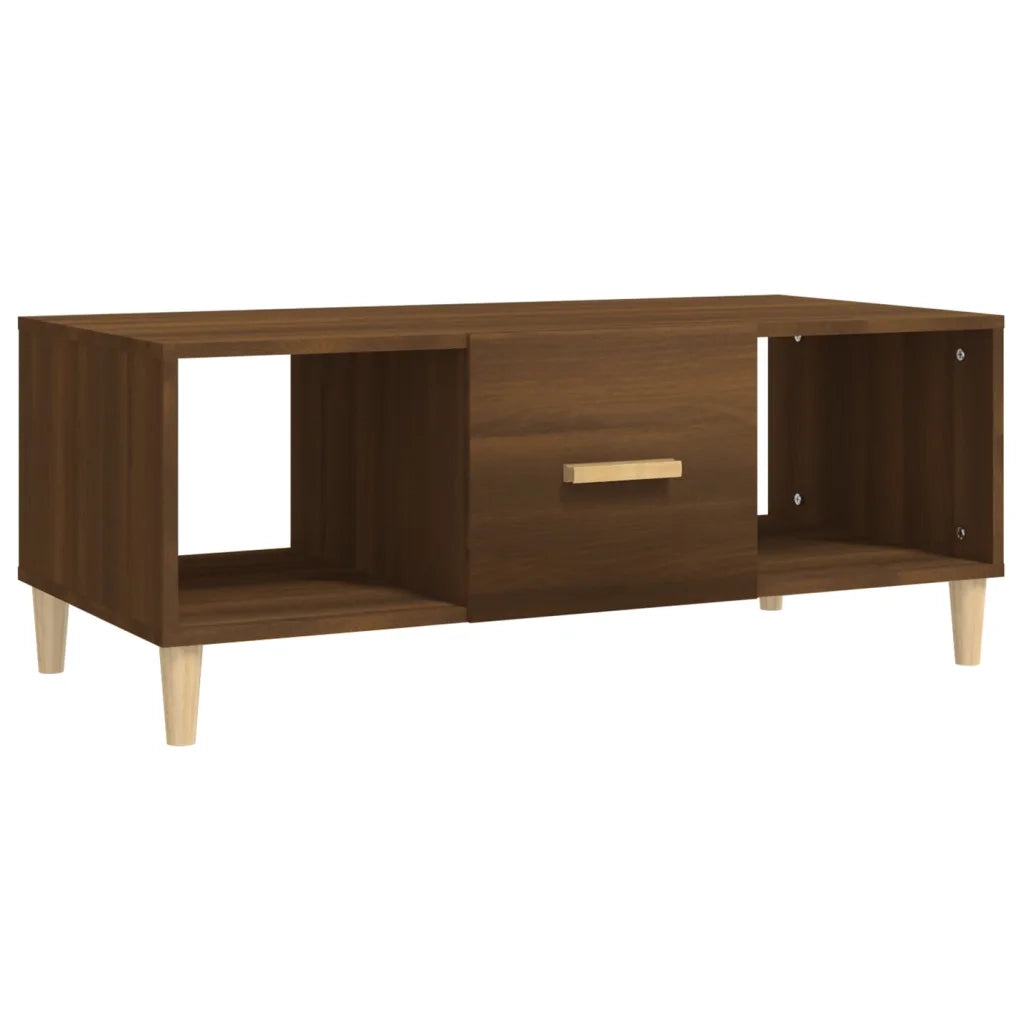 Tavolino Salotto-Tavolino da soggiorno-Tavolo Rovere Marrone 102x50x40 cm Legno Multistrato 736623