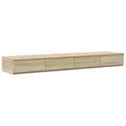 Cassetti per letto | Comodino | Armadio da Notte | Mobiletto da notte Rovere Sonoma 140 x 36,5 x 16,5 cm