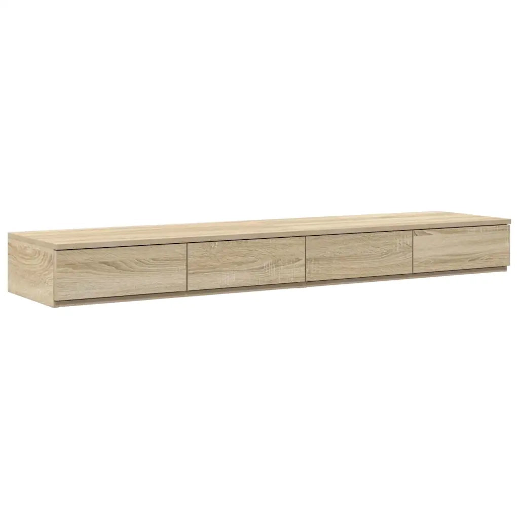 Cassetti per letto | Comodino | Armadio da Notte | Mobiletto da notte Rovere Sonoma 140 x 36,5 x 16,5 cm