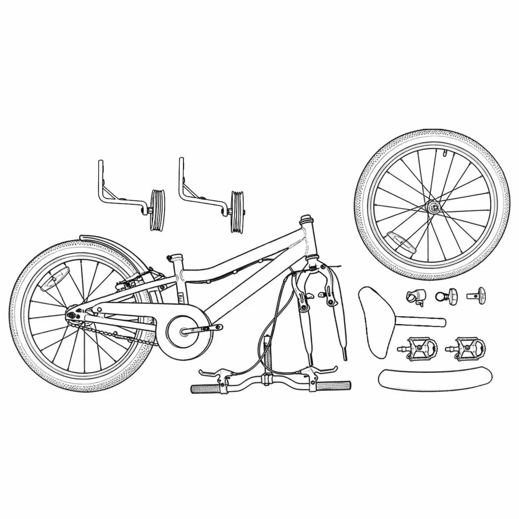 Bicicletta per Bambini | Bici per bambini 16 Pollici per bambini di 4-6 anni