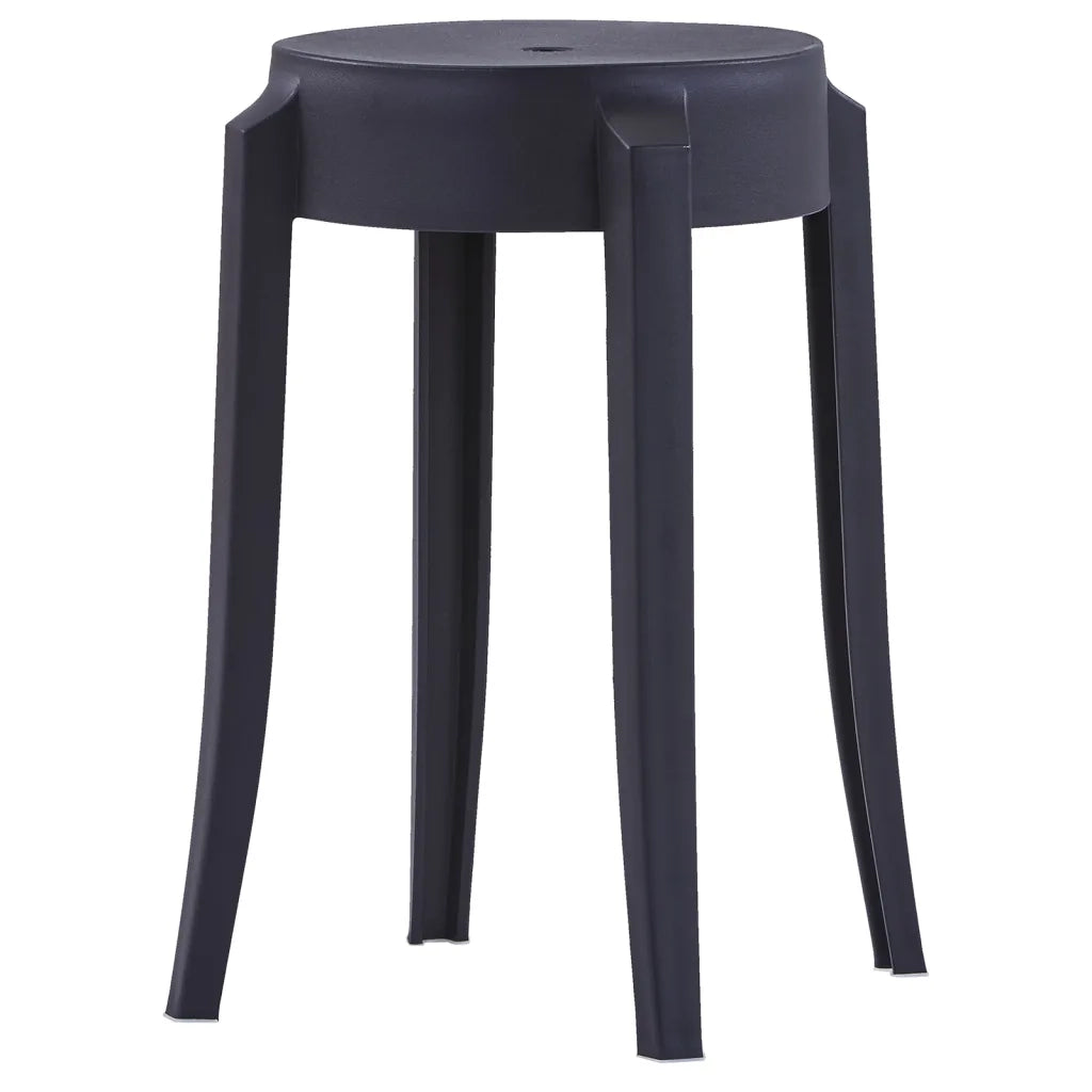 Sgabelli Impilabili 4 pz Neri in Plastica 247278