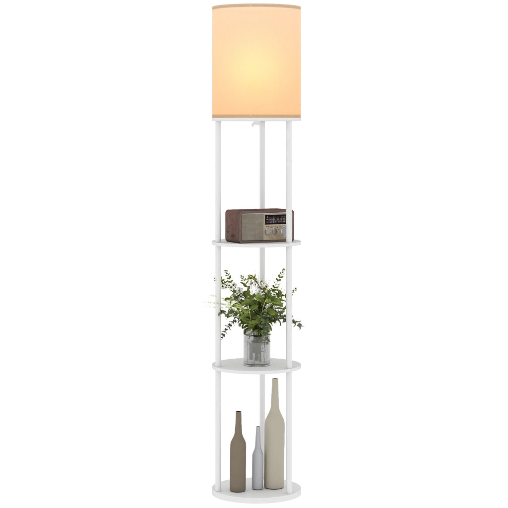 Lampada da terra con ripiani ¨C Minimal ¨C 3 temperature colore telecomando bianco