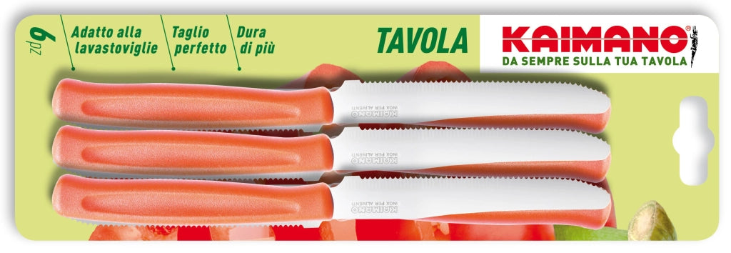 Kaimano SET COLTELLI DA TAVOLA DINAMIK 6 PEZZI col. Giallo