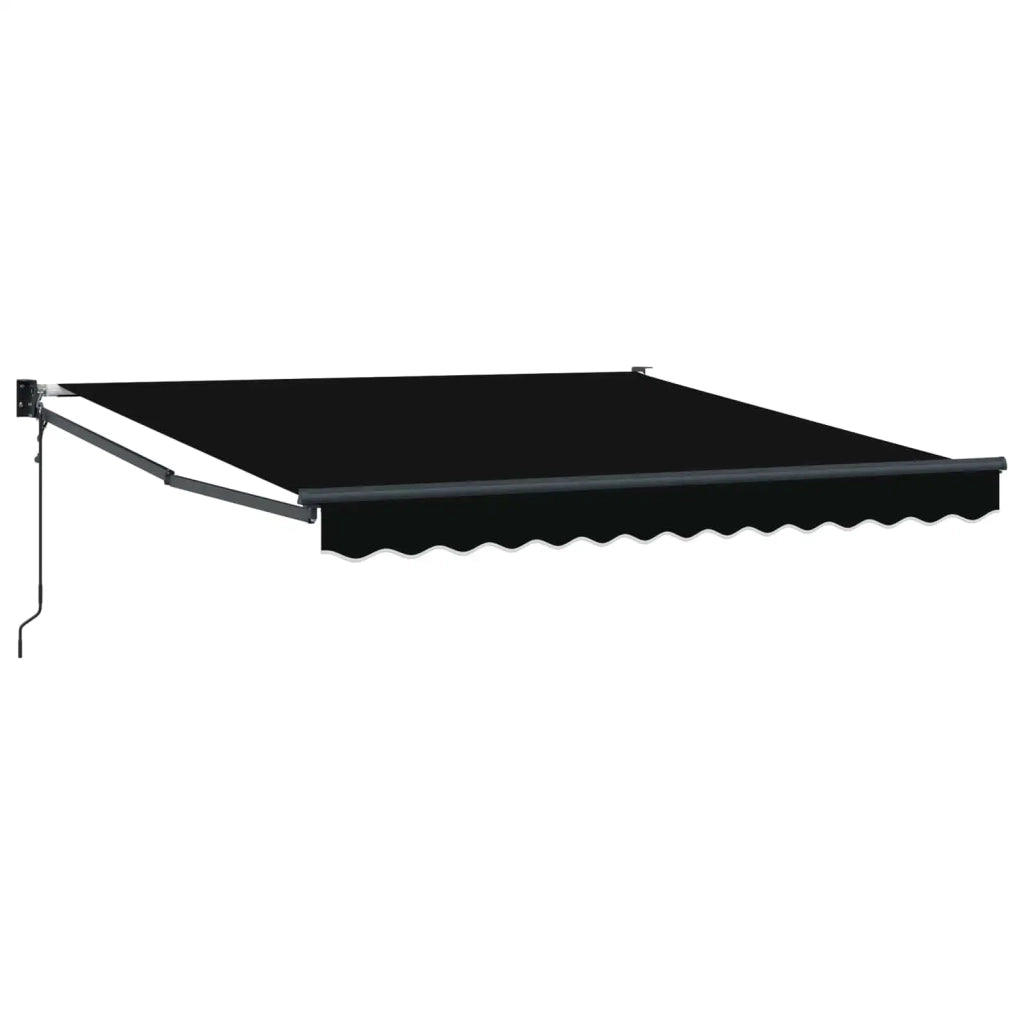 Tenda da Sole | Tenda Retrattile Nero 350 x 250 cm Poliestere e Alluminio