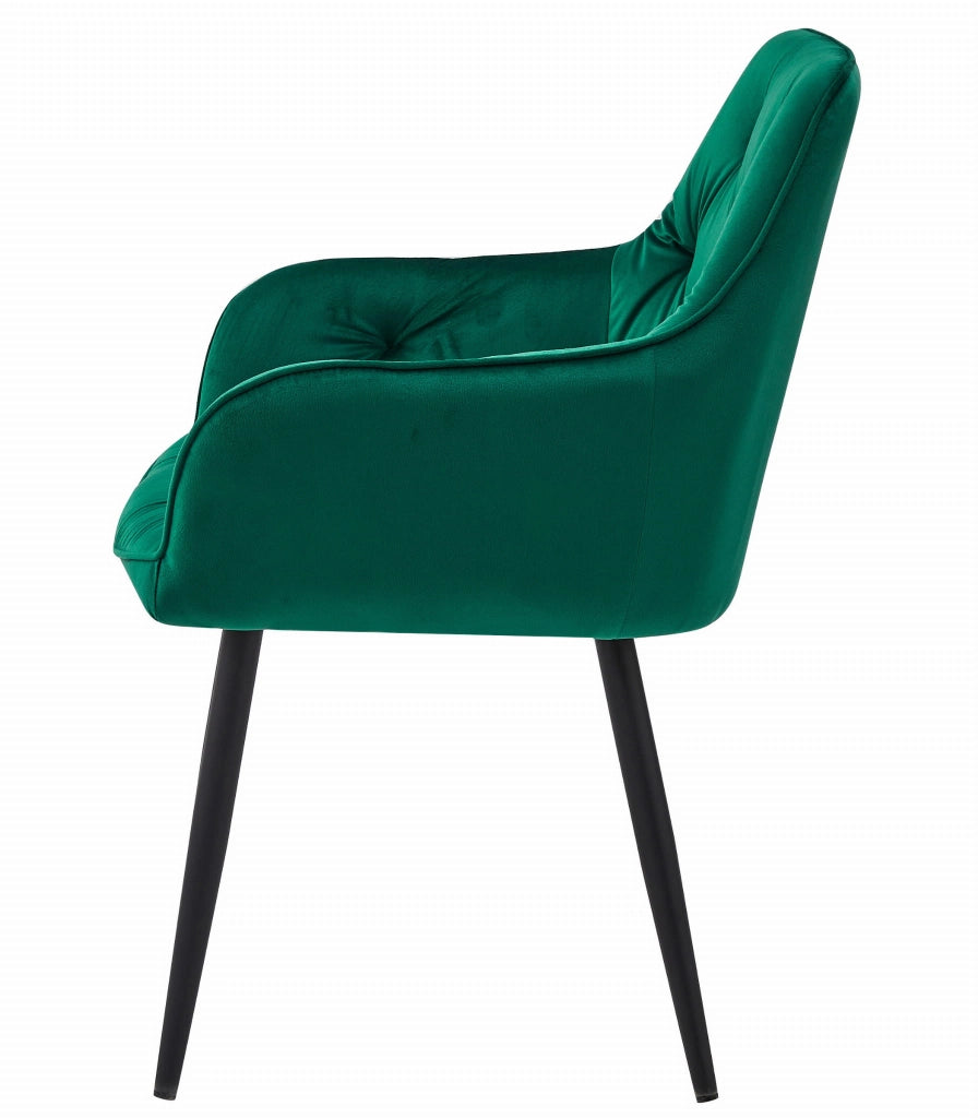 Sedia VALORA LUKK - Elegante velluto verde scuro per soggiorno x 2