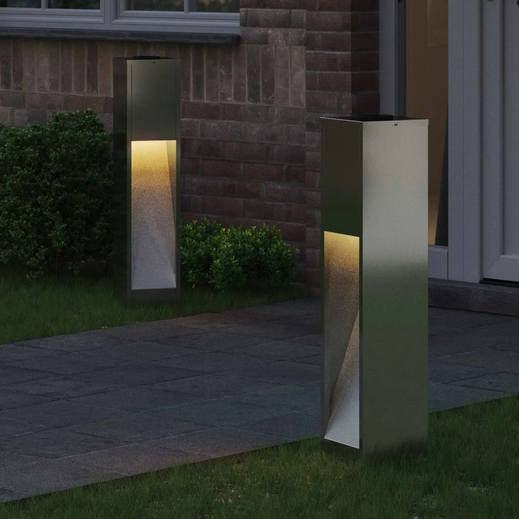 Lucina LED Solare da Percorso 2 pcs Argento Zincato 879721