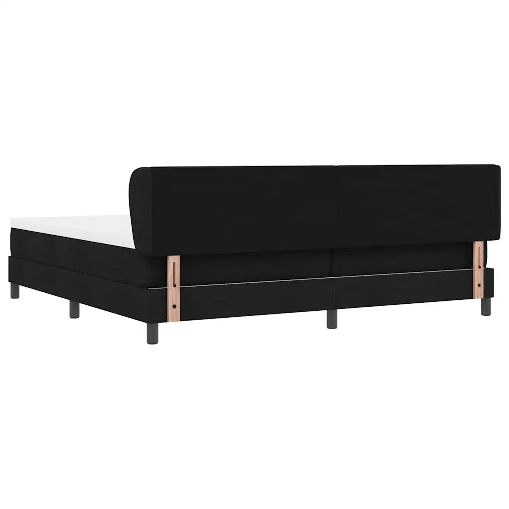 Letto a molle con materasso Nero 200 x 200 cm Tessuto 3340047