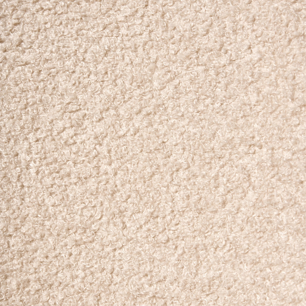 Sedia da sala da pranzo Rivestimento bouclé beige chiaro Base leggera Struttura in ferro Design retrò