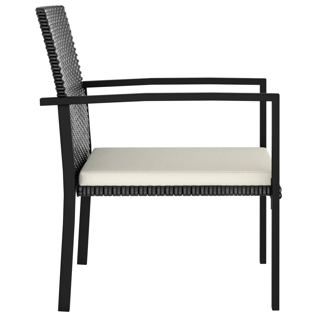 Sedie da Pranzo per Giardino 4 pz | Sedie da Esterno in Polyrattan Nero