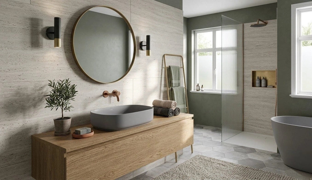 Lavabo ovale da appoggio senza troppo pieno in ceramica senza foro rubinetto - Grigio Pietra Opaco