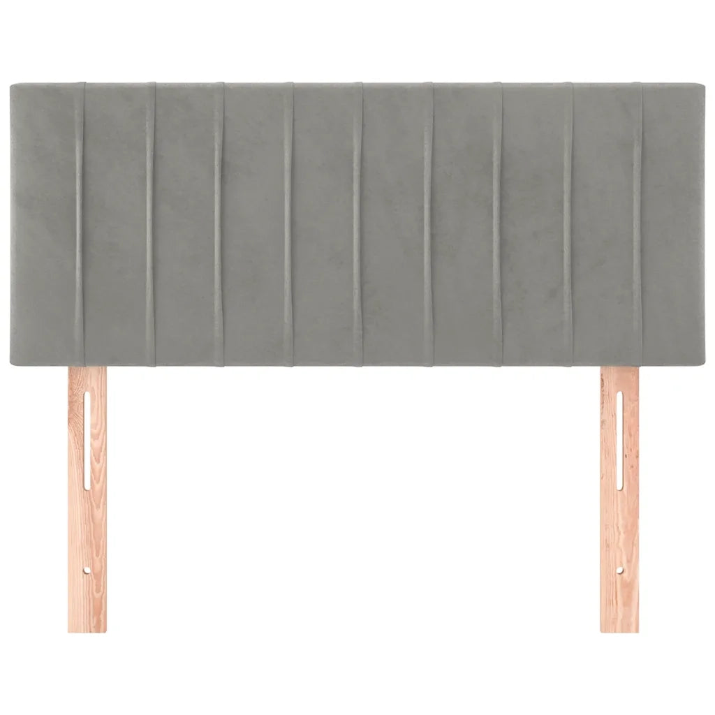 Testiera Grigio Chiaro 80x5x78/88 cm in Velluto