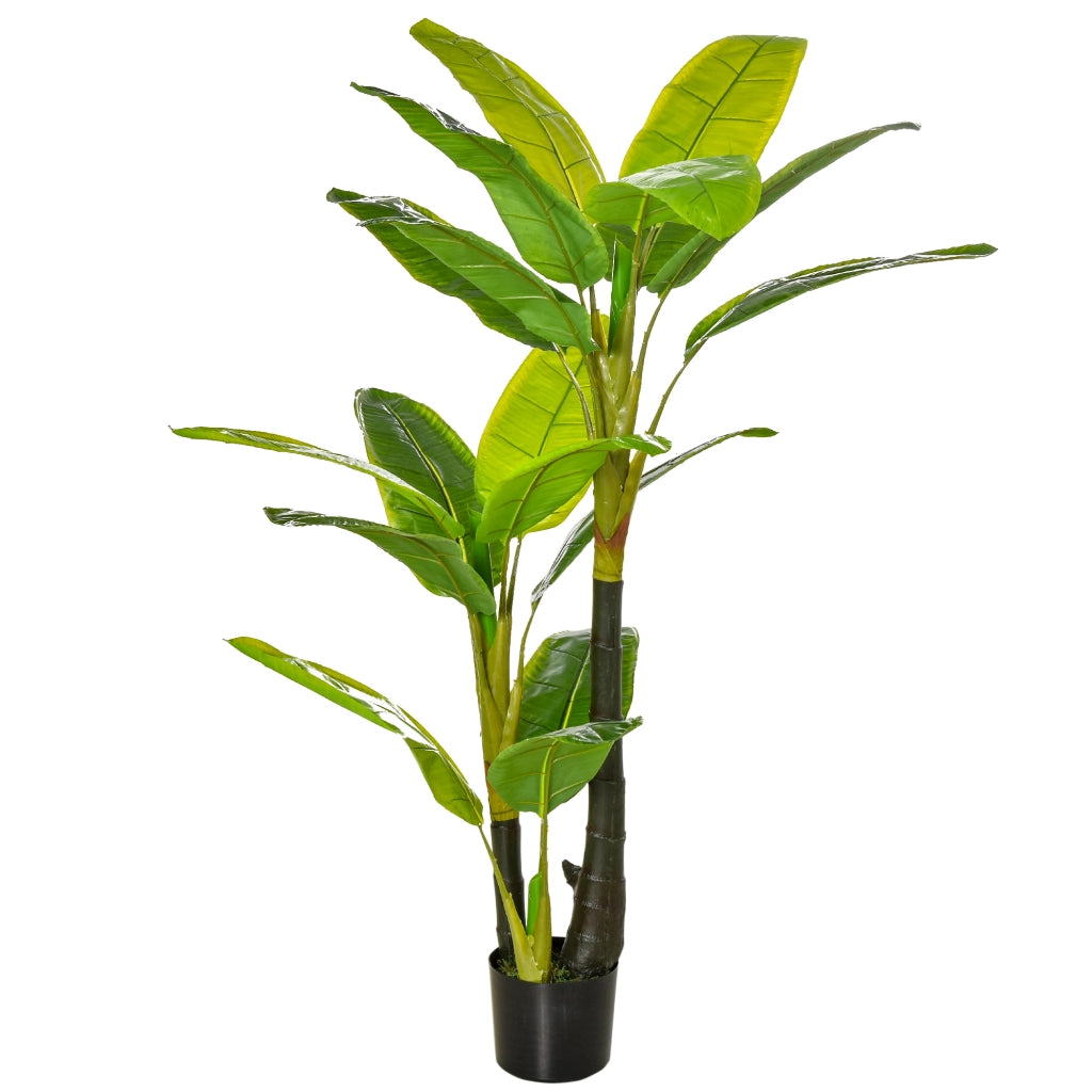 Albero di Banano Artificiale in Vaso ¨C zephmum ¨C Verde 150cm