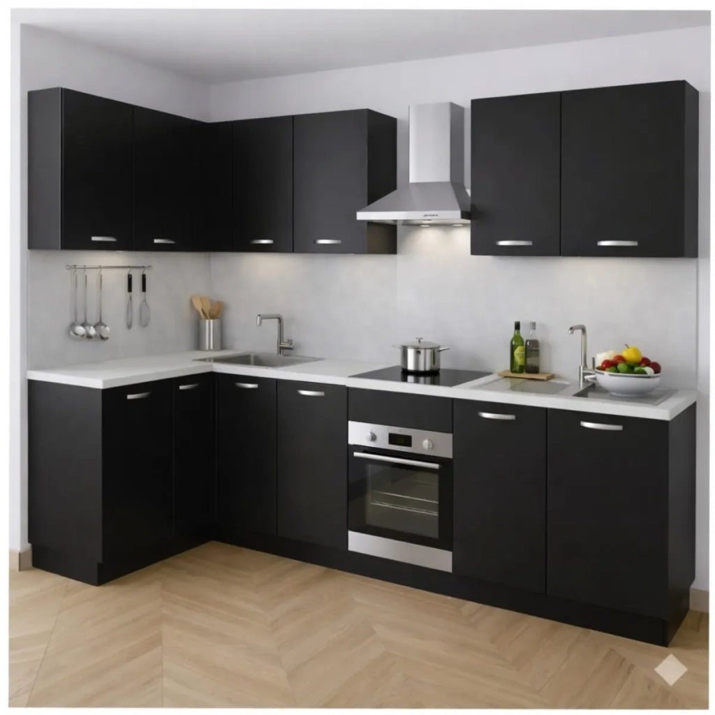 Calandrelli Base Cucina 80 con 2 ante  L 80 P 55,5 H 72 cm Nero