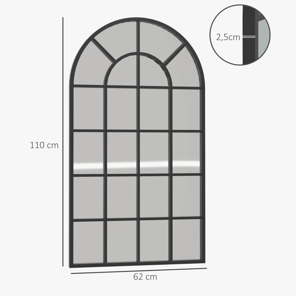 Specchio decorativo con cornice nera ¨C Minimal ¨C 80x120 cm
