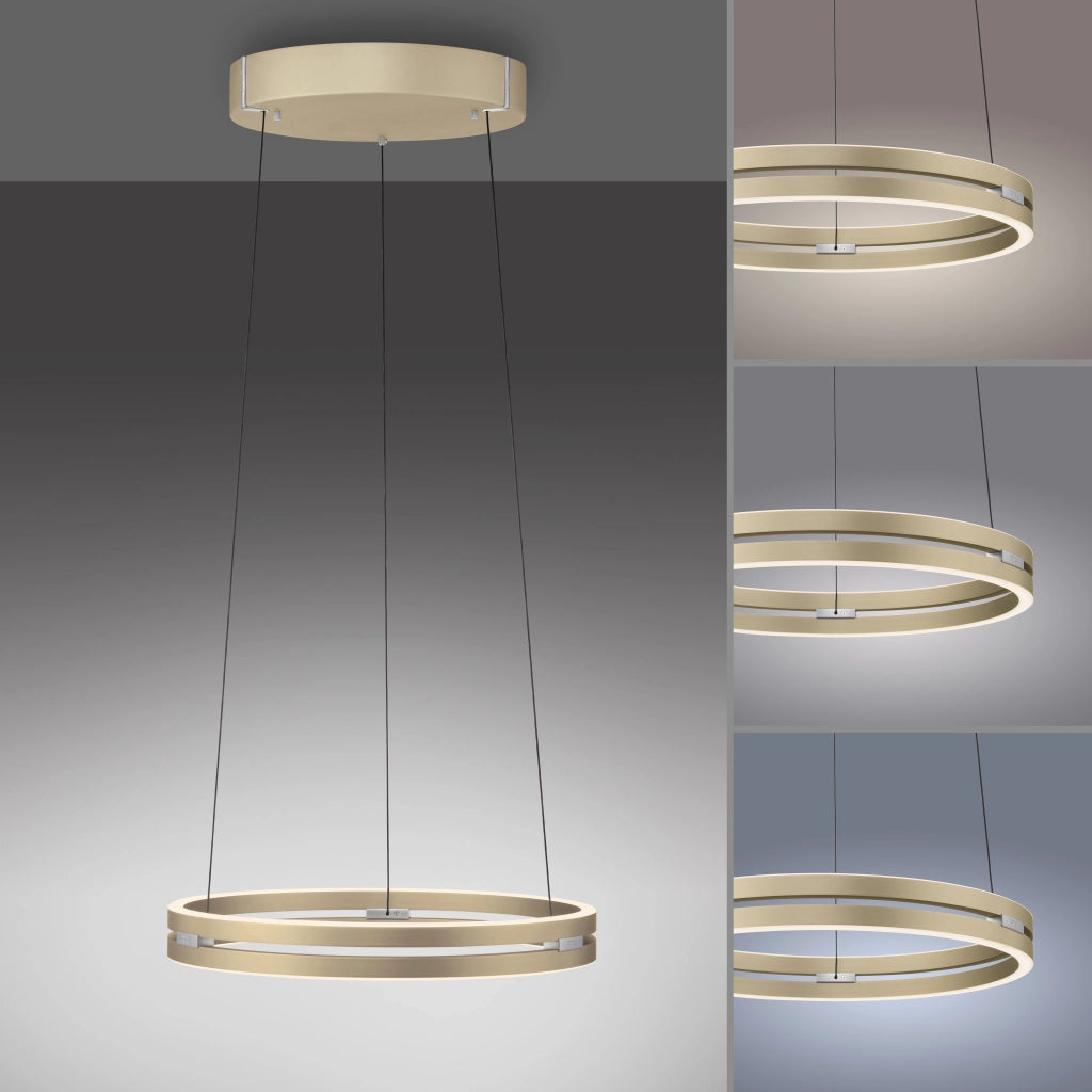 Sospensione anello ottone opaco LED 20W Paul Neuhaus
