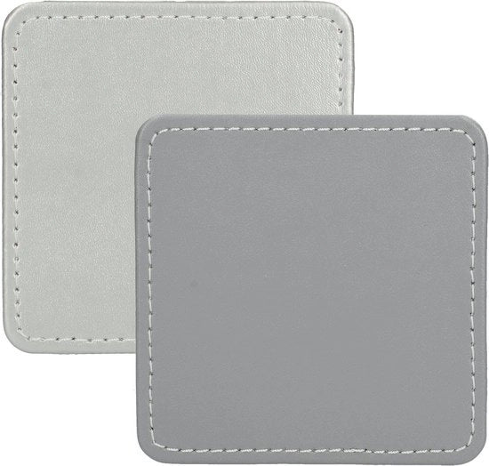 Onderzetters Kunstleer Set da 4 pezzi - Argento