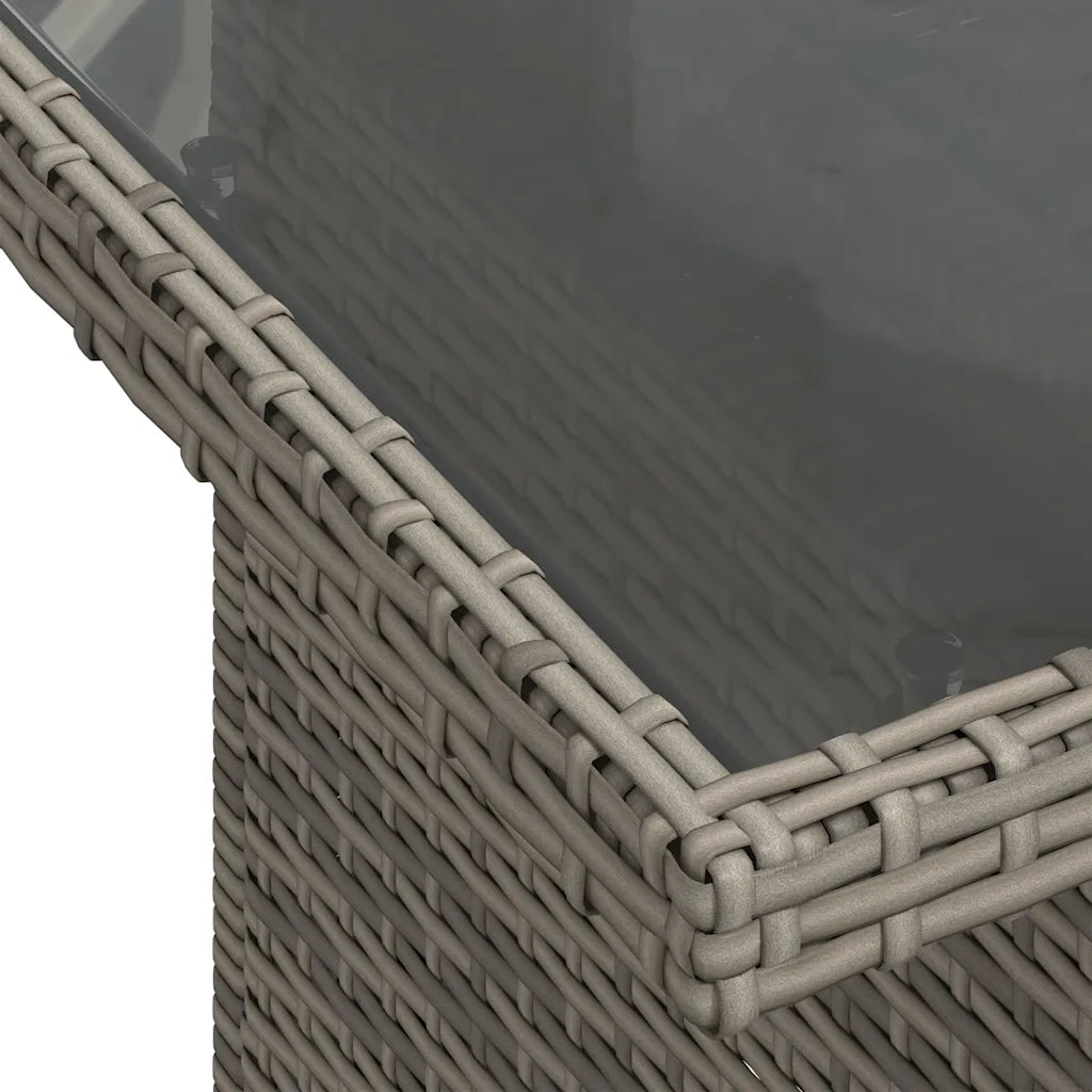 Set Divani da Giardino 7 pz con Cuscini Grigio in Polyrattan 3269191