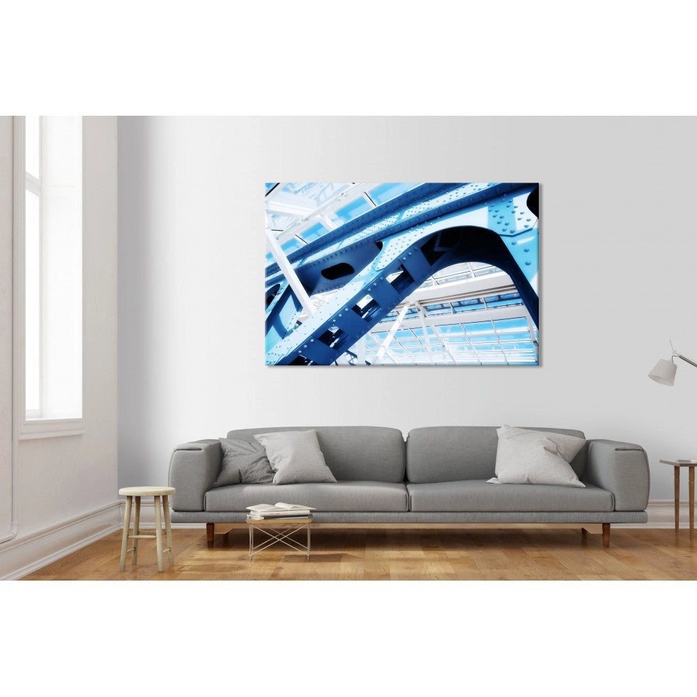Costruzione astratta moderna - Quadro Canvas su telaio in legno Misura: 70X50 cm
