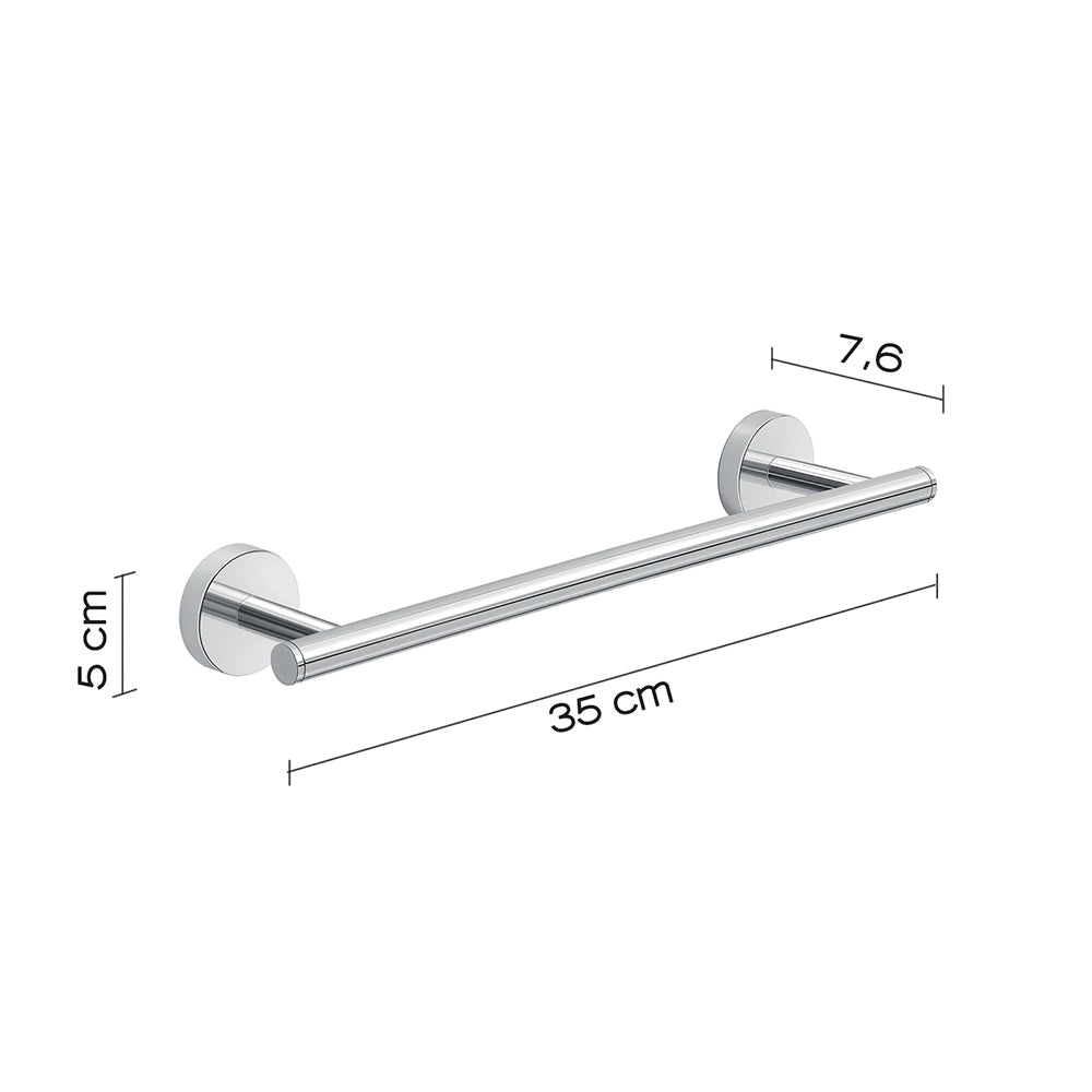 Portasalviette a muro 35 cm Gedy in acciaio cromato | Eros