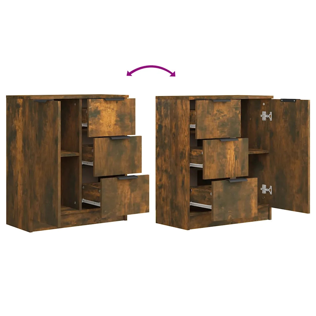 Credenza Rovere Fumo 60x30x70 cm in Legno tecnico 816988