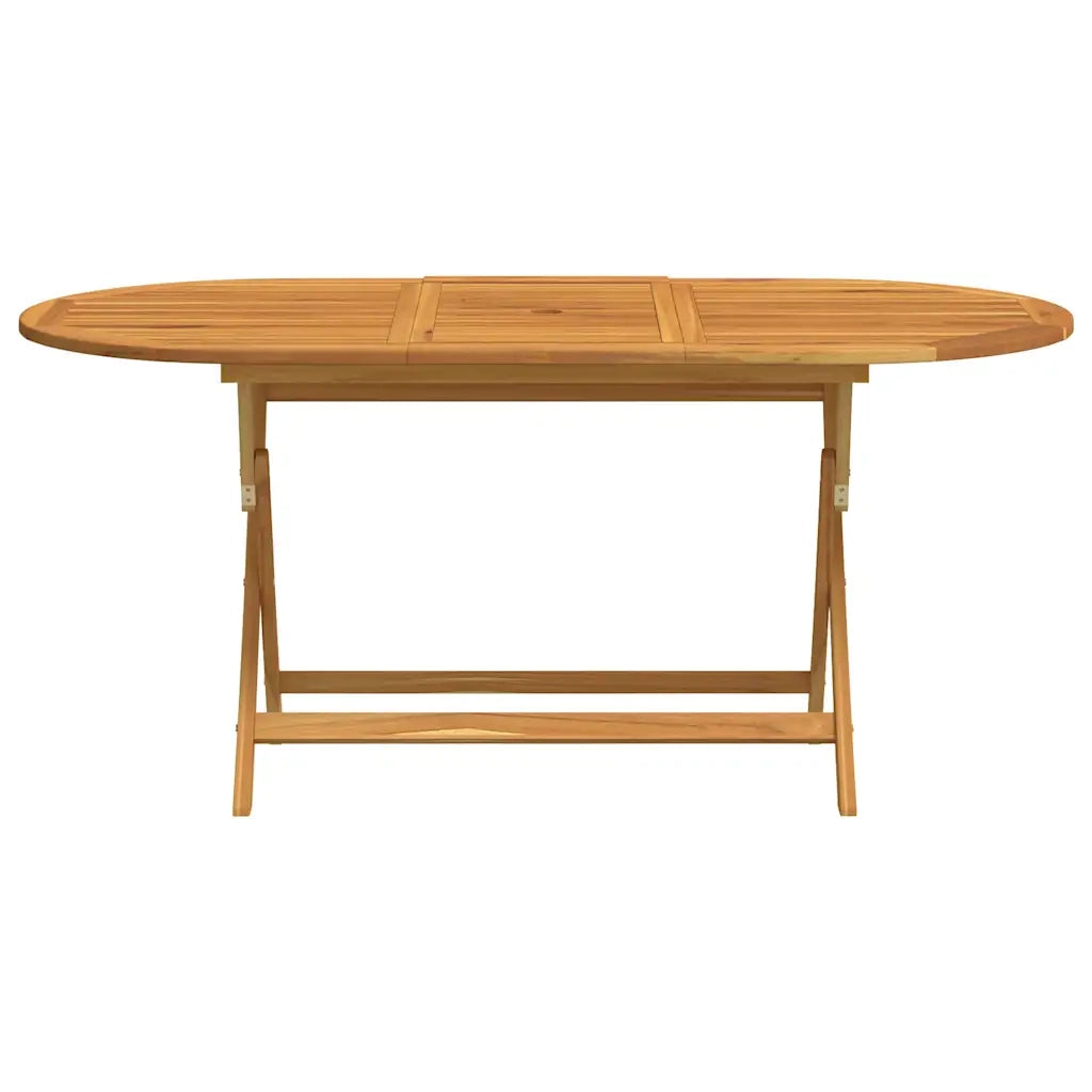Tavolo da Giardino-Tavolo da esterno Pieghevole 160x85x75cm Massello di Eucalipto