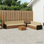 Set di divani da esterno 8 pcs Naturale e Beige 79 x 79 x 37 cm 3383126