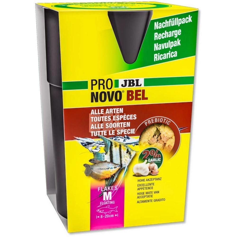 JBL ProNovo Bel Flakes M - Mangime base in fiocchi per tutti i pesci ornamentali da 8 a 20cm Formato: 750 ml (ricarica)