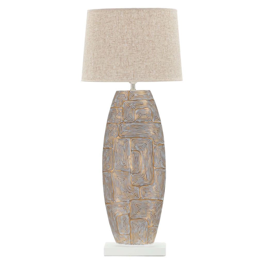 Falekaza, Lampada da Tavolo Necessaria 1 Lampadina, Beige