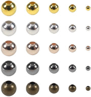 Tessere per gioielli 2700 pezzi - Metallo - Circolari - 2/3/4/5/6 mm - Argento/Oro/Nero/Bronzo/Rosso Oro - Per la creazione di gioielli - Tessere per gioielli
