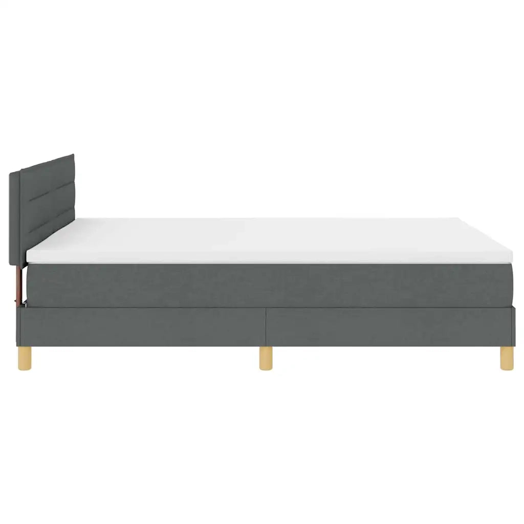 Letto a molle con cuscino Grigio scuro 160 x 200 cm Tessuto 3338854