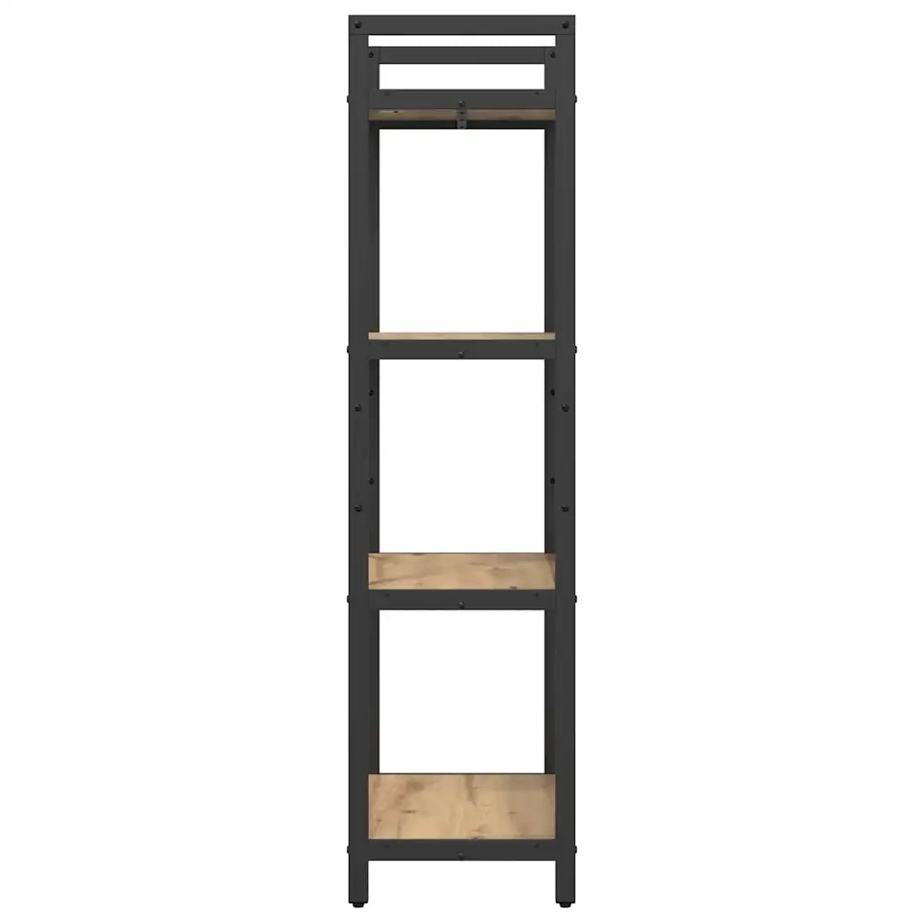 Libreria-Scaffale per Libri-Mobile di Stoccaggio Rovere artigianale 56 x 34 x 133,5 cm
