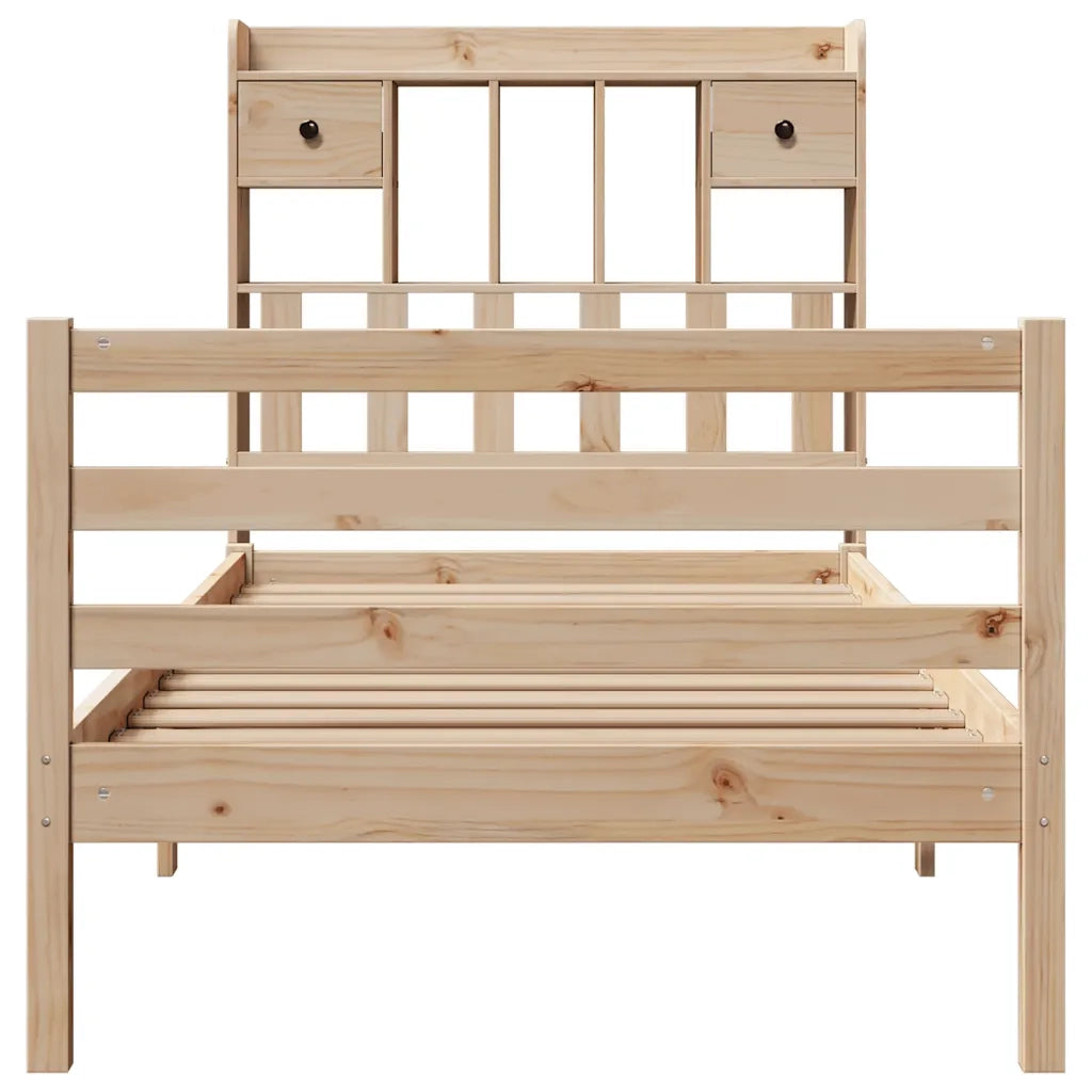 Letto Libreria senza Materasso 100x200 cm in Legno di Pino 3321934