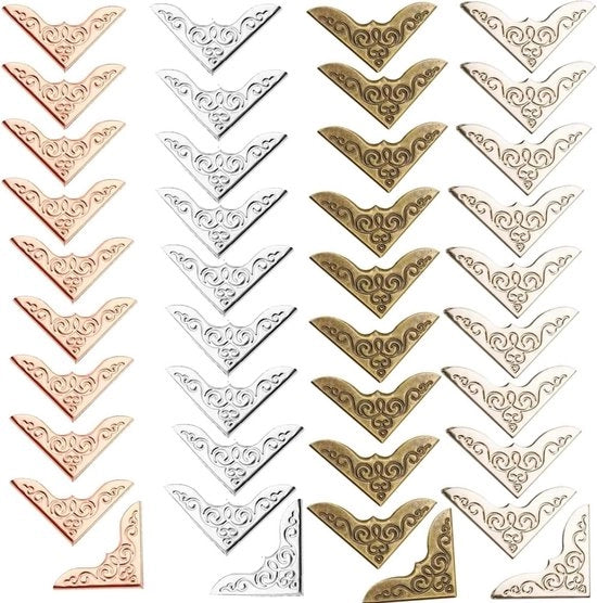 Angoli di protezione metallici 40 pezzi - 23 x 23 mm