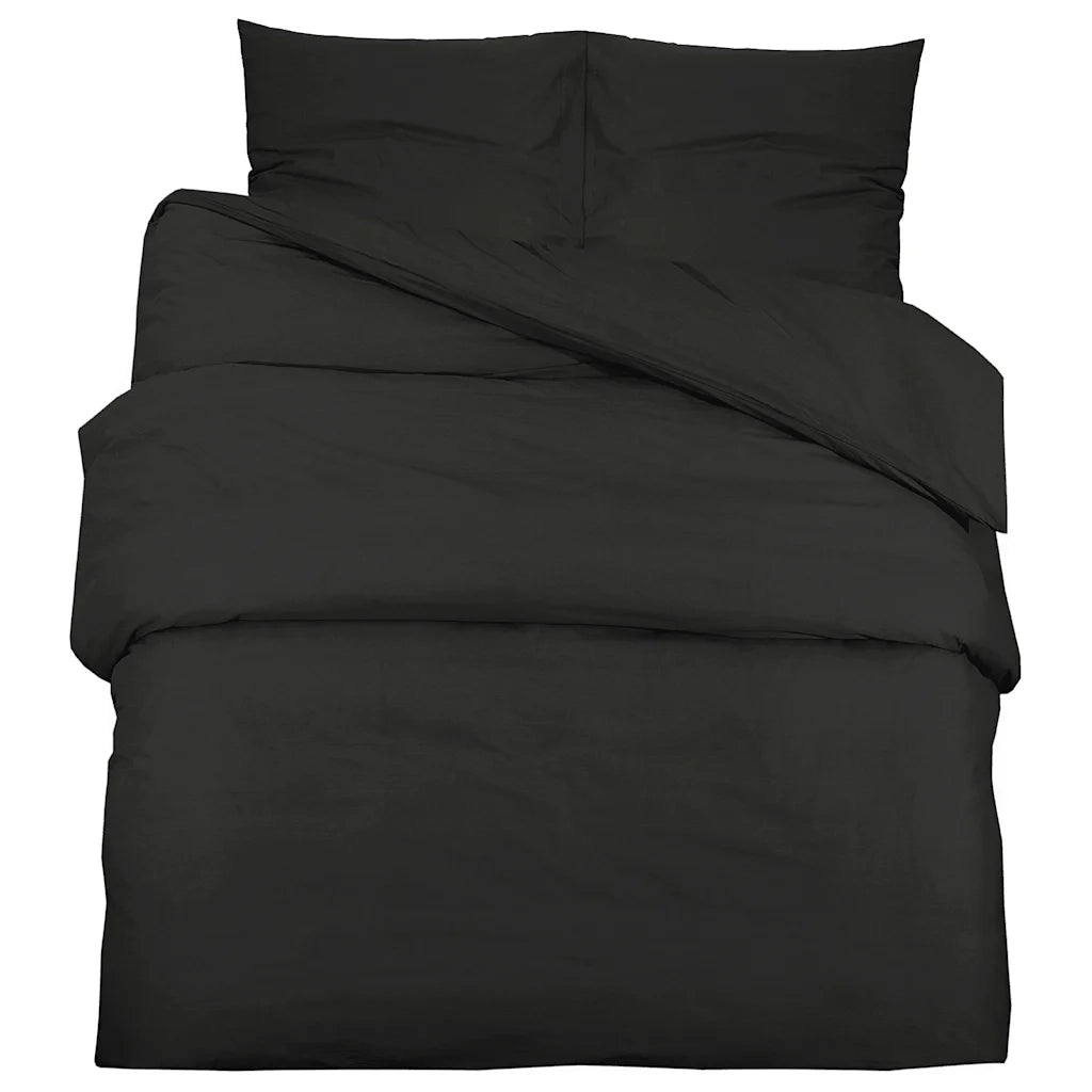 Set Copripiumino Nero 140x200 cm in Cotone CFW8501361