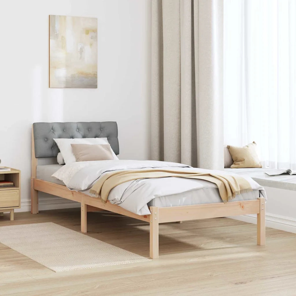Struttura del Letto Marrone e grigio chiaro 75 x 190 cm 878649