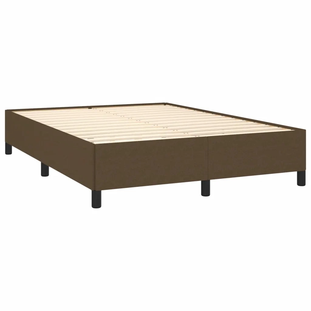 Giroletto senza Materasso Marrone Scuro 140x200 cm Tessuto 347069