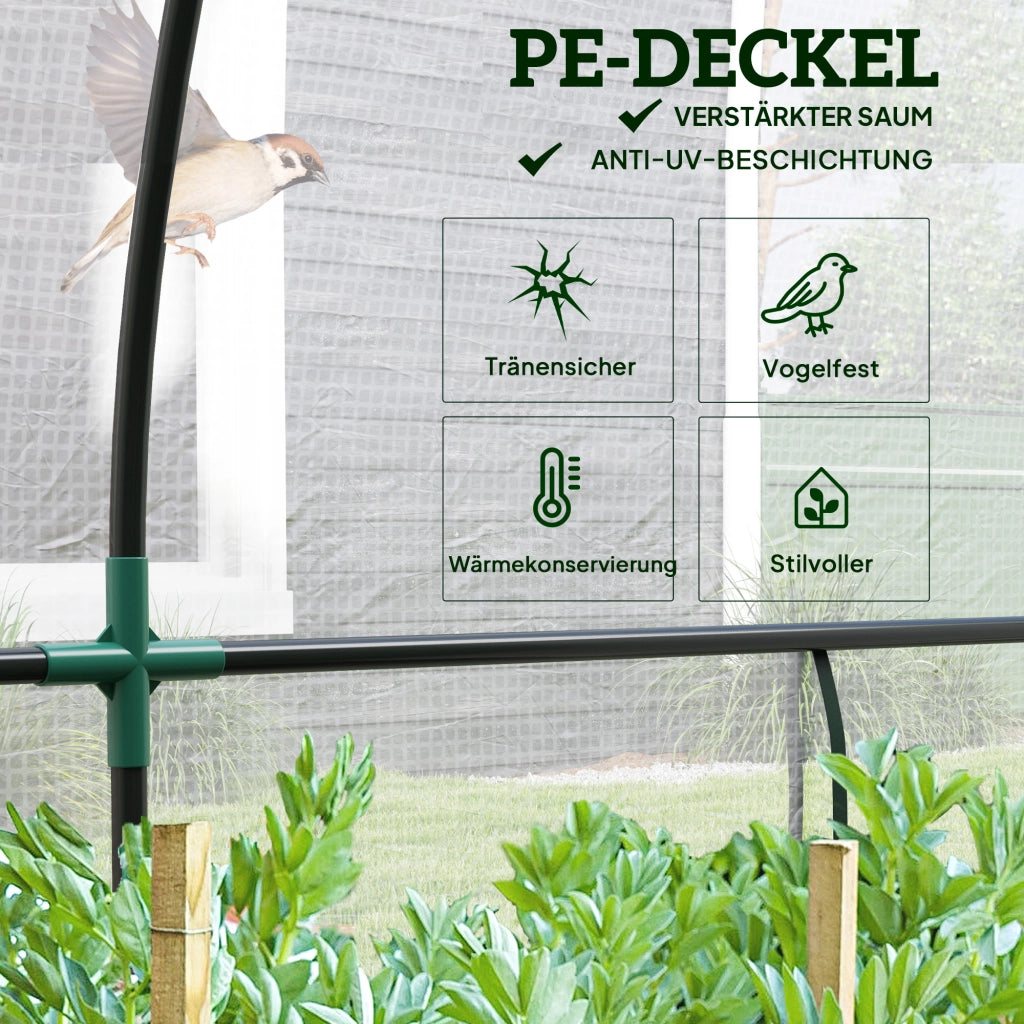 Serra con porta avvolgibile, serra invernale in alluminio realizzata in acciaio, serra per balcone, giardino, serra per pomodori con protezione UV