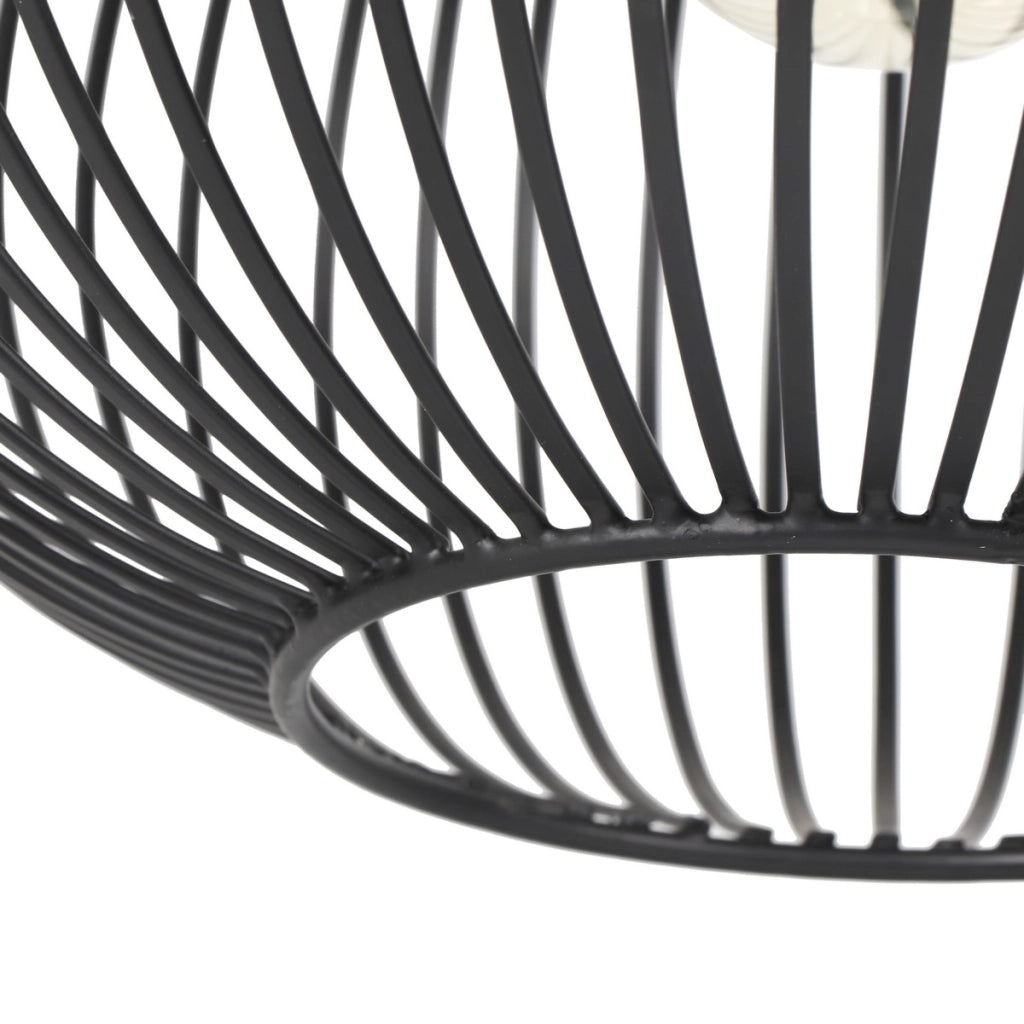 Lampada a sospensione loft nera metallo Gila Trio 3xE27