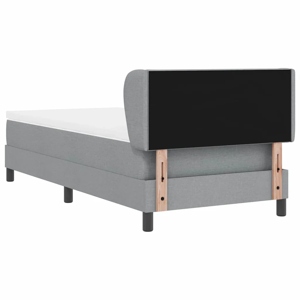Letto a molle con materasso Grigio chiaro 90 x 200 cm Tessuto 3340066