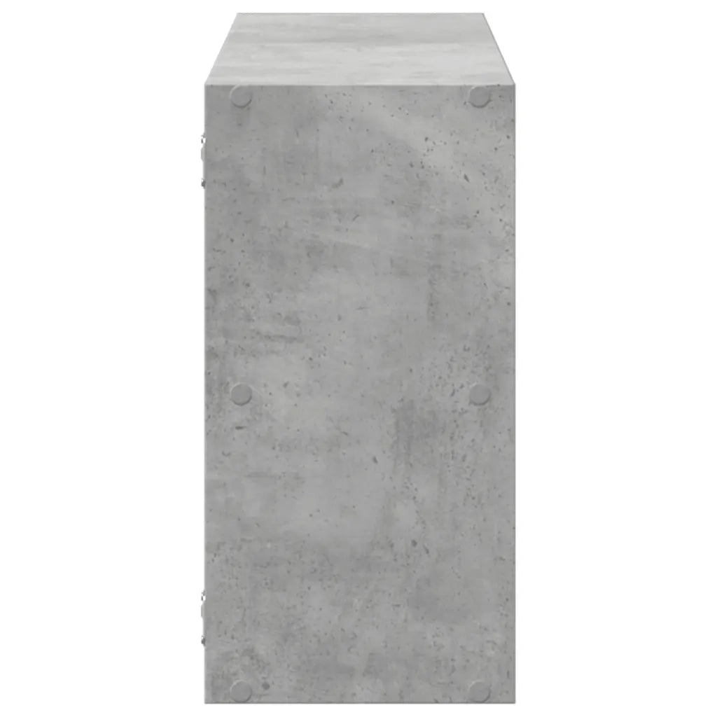 Scaffale a Muro | Mensola a parete Grigio Cemento 100x25x50 cm Legno Multistrato