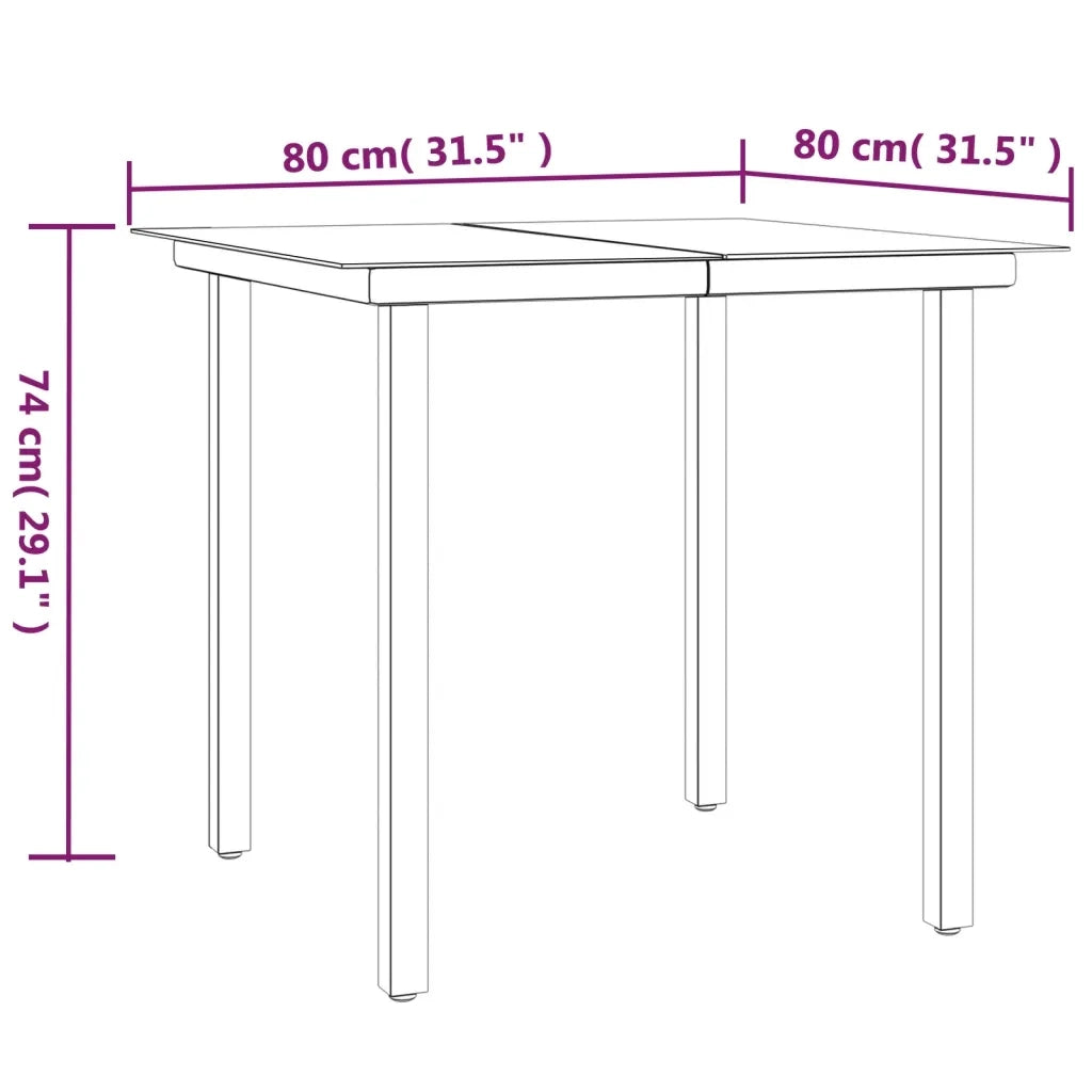 Set Salotto Giardino 3 pz con Cuscini Nero e Grigio Polyrattan 3185161