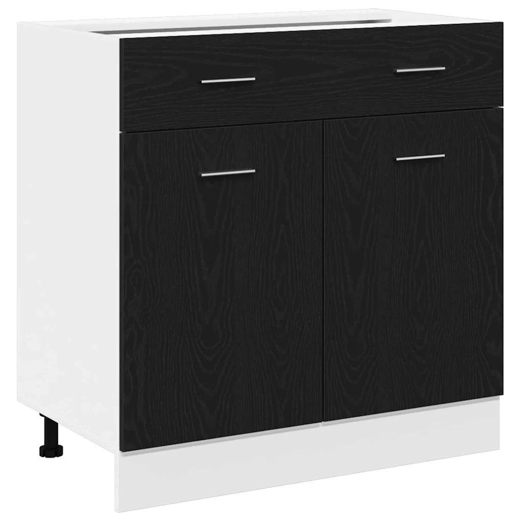 Armadio pensile Rovere Nero 80 x 31 x 81,5 cm Legno multistrato 863277