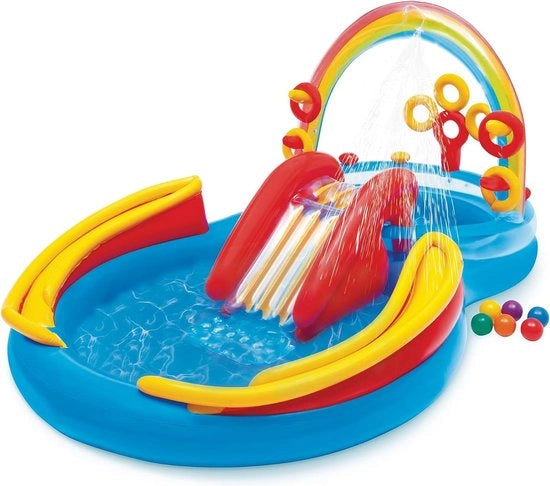 Piscina per Bambini con Set di Giochi per Piscina 297cm x 193cm x 135cm - Piscina per Bambini con Manubrio Regenboog 

Modello: 57453NP