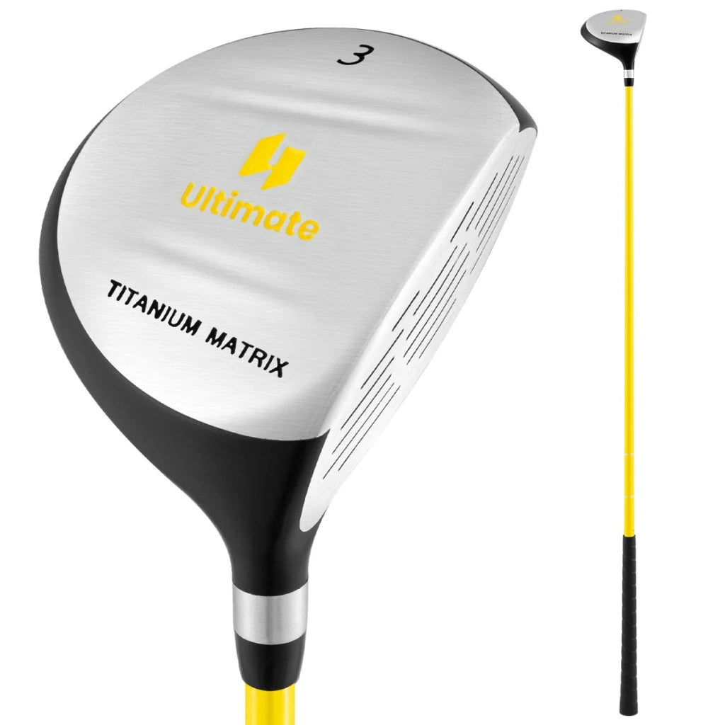 Legna da fairway junior n. 3 86 cm con asta flessibile e testa in lega per un allenamento preciso gialla 20_0010773
