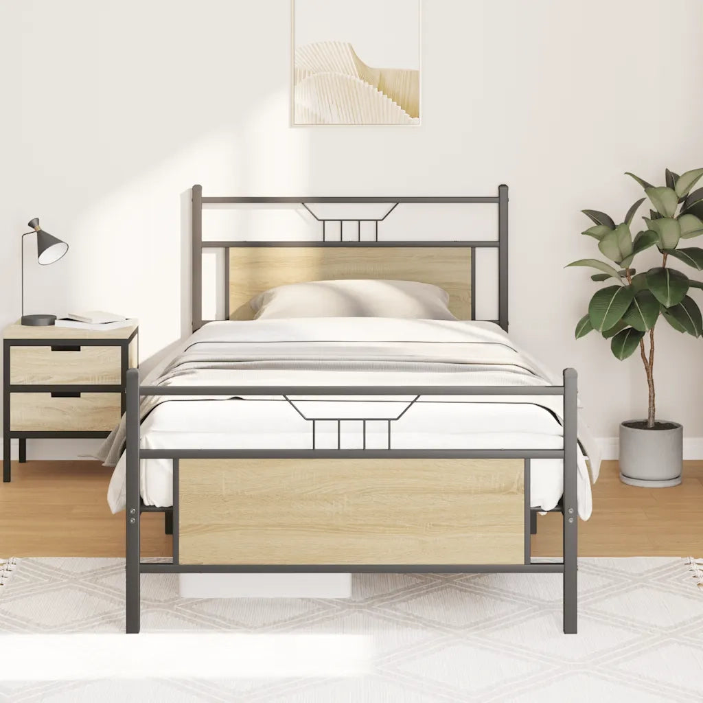 Giroletto senza Materasso Rovere Sonoma 107x203cm in Truciolato 4106806